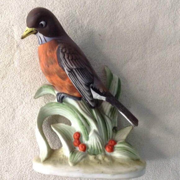 VTG Lefton China Red Robin, KW464, Hand painted Porcelain. Collectible Series - Picture 4 of 5